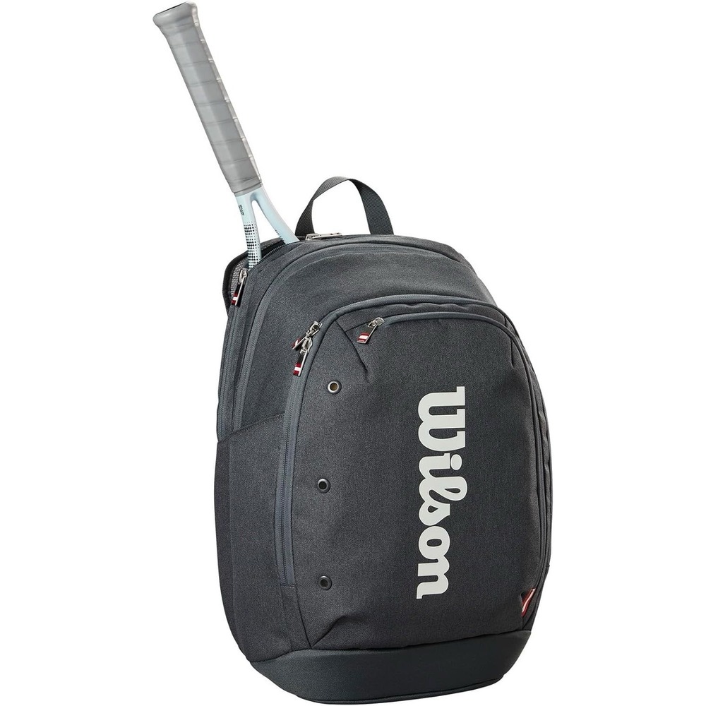Wilson 2025 Tour Tennis Backpack Holds 2 Rackets Gray Travel Sport Bag NEW - Picture 2 of 7